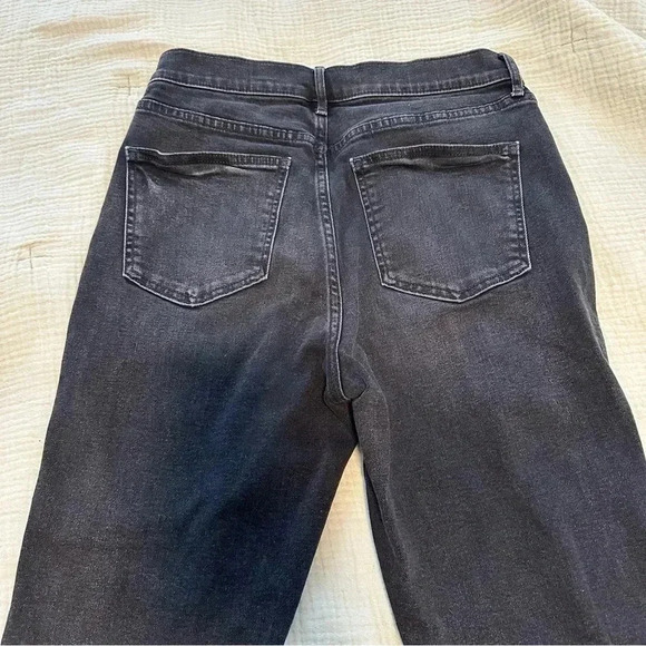 GAP Vintage Slim High Rise Jeans Unfinished Hem Black 30/10 EUC​ - Picture 12 of 16